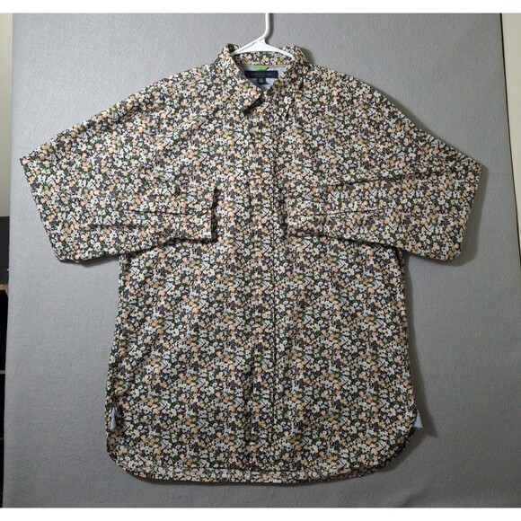 Tommy Hilfiger Shirt Men Large Colorful Floral Button Up Long Sleeve EUC - Picture 1 of 7